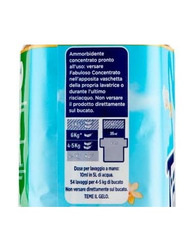 fabuloso ammorbidente concentrato 54 lavaggi - 1250ml - vaniglia: tuttocasashop.live: prodotti per bucato e tessuti