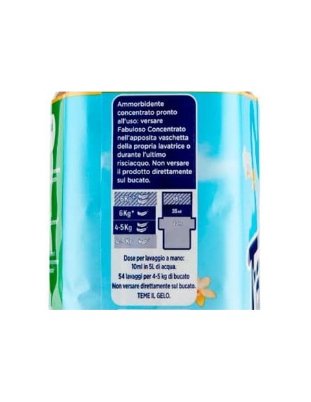 fabuloso ammorbidente concentrato 54 lavaggi - 1250ml - vaniglia: tuttocasashop.live: prodotti per bucato e tessuti