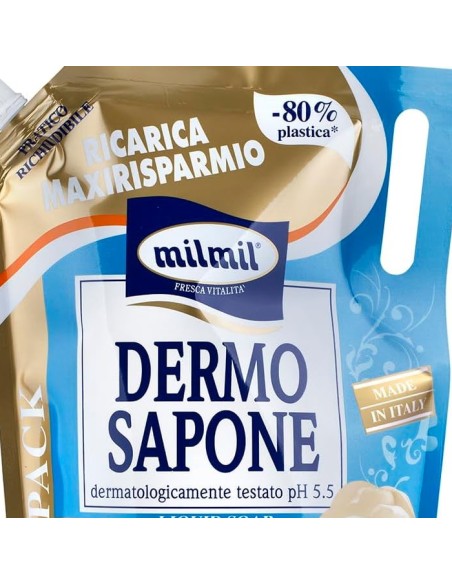 mil mil sapone liquido - ecoricarica - 2 litri - dermo: tuttocasashop.live: igiene e cura della persona