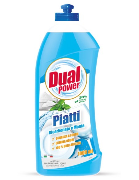 dual power detersivo per piatti - 1 litro - bicarbonato: tuttocasashop.live: pulizia e cura della casa