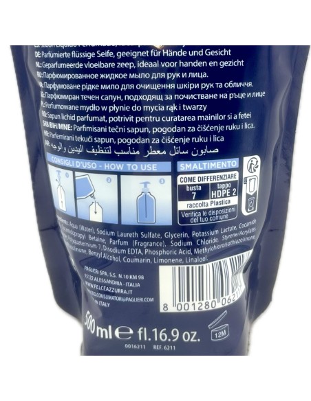 felce azzurra sapone liquido - ecoricarica da 500ml - classico: tuttocasashop.live: igiene e cura della persona