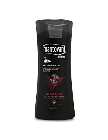 mantovani bagnoschiuma 400ml - rigenerante - con rabarbero e caffeina: tuttocasashop.live: igiene e cura della persona