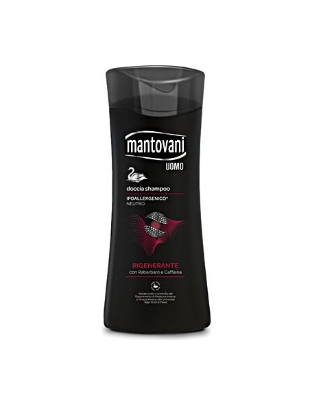 mantovani bagnoschiuma 400ml - rigenerante - con rabarbero e caffeina: tuttocasashop.live: igiene e cura della persona