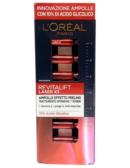 l'oreal revitalift laser x3 - trattamento intensivo viso - 7 ampolle: tuttocasashop.live: igiene e cura della persona