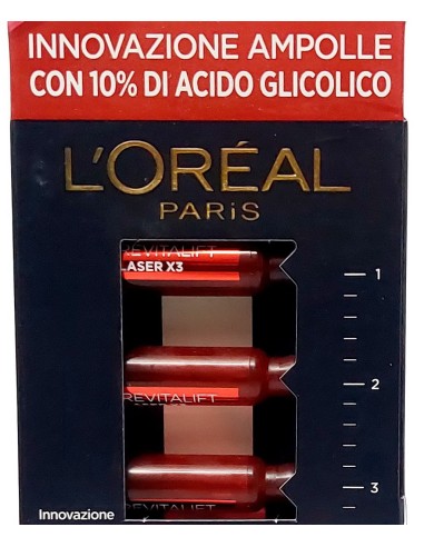 l'oreal revitalift laser x3 - trattamento intensivo viso - 7 ampolle: tuttocasashop.live: igiene e cura della persona