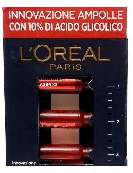 l'oreal revitalift laser x3 - trattamento intensivo viso - 7 ampolle: tuttocasashop.live: igiene e cura della persona