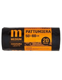 sacme sacco rifiuti pattumiera 30 litri 50x60cm 20 pezzi - antigoccia - nero: tuttocasashop.live: pulizia e cura della casa