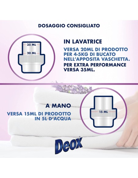 deox ammorbidente concentrato - 660ml - 33 lavaggi - lavanda: tuttocasashop.live: prodotti per bucato e tessuti
