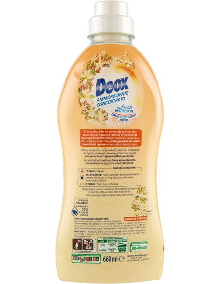 deox ammorbidente concentrato - 660ml - 33 lavaggi - vaniglia: tuttocasashop.live: prodotti per bucato e tessuti