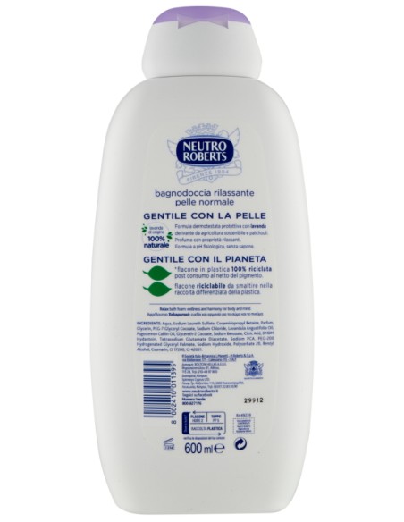 neutro roberts bagnodoccia - 450ml - rilassante con lavanda essenziale: tuttocasashop.live: igiene e cura della persona