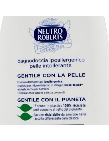 neutro roberts bagnodoccia 450ml - dermazero ipoallergenico - nichel tested: tuttocasashop.live: igiene e cura della persona