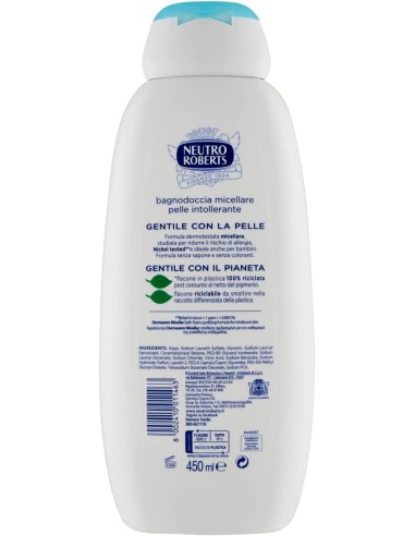 neutro roberts bagnodoccia - 450ml - dermazero - micellare - nichel tested: tuttocasashop.live: igiene e cura della persona