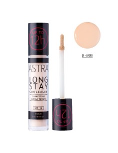 astra long stay concealer - correttore lunga tenuta - spf15 - 01 - ivory: tuttocasashop.live: igiene e cura della persona