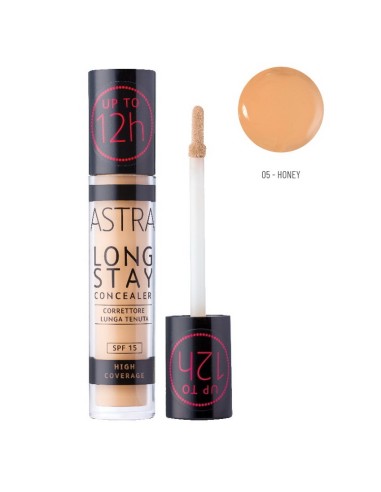 astra long stay concealer - correttore lunga tenuta - spf15 - 05 - honey: tuttocasashop.live: igiene e cura della persona