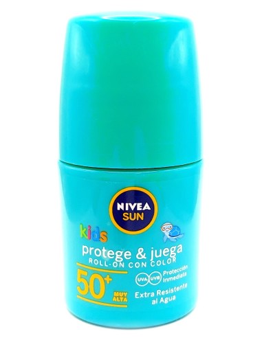 nivea sun kids coloured roll-on 50ml - protect&care spf 50+ water resistant: tuttocasashop.live: igiene e cura della persona