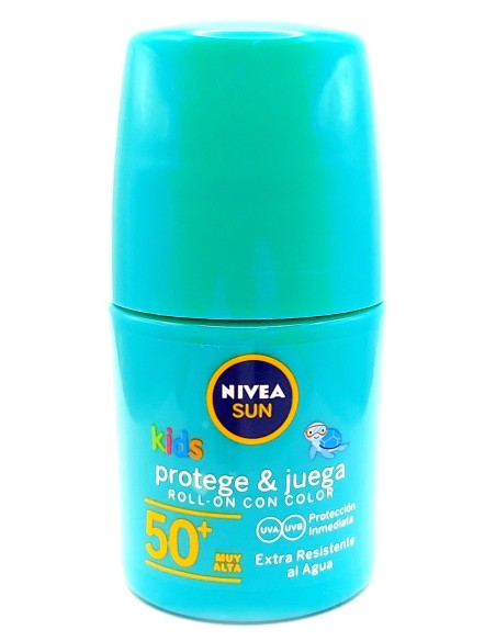 nivea sun kids coloured roll-on 50ml - protect&care spf 50+ water resistant: tuttocasashop.live: igiene e cura della persona