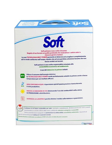 soft detersivo lavatrice in polvere fusto 105 misurini - bianco intenso: tuttocasashop.live: prodotti per bucato e tessuti