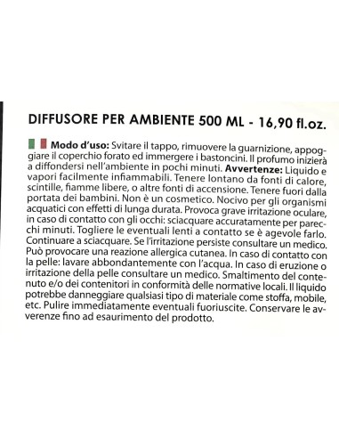 camomilla essenza profumo ambiente con bastoncini - 500ml - vaniglia: tuttocasashop.live: pulizia e cura della casa