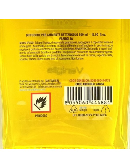 camomilla essenza profumo ambiente con bastoncini - 500ml - vaniglia: tuttocasashop.live: pulizia e cura della casa