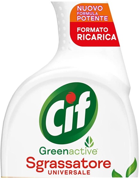 cif sgrassatore spray - ricarica 650ml - green active aceto & bicarbonato: tuttocasashop.live: pulizia e cura della casa