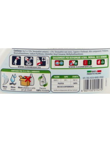spuma di sciampagna detersivo lavatrice - 60 lavaggi - 3l - color: tuttocasashop.live: prodotti per bucato e tessuti