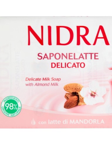nidra sapone solido - 3 pezzi da 90 grammi - delicato - latte di mandorla: tuttocasashop.live: igiene e cura della persona