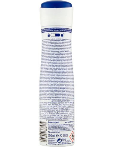 nivea deodorante spray - 150ml - black & white invisible fresh - non macchia: tuttocasashop.live: igiene e cura della persona
