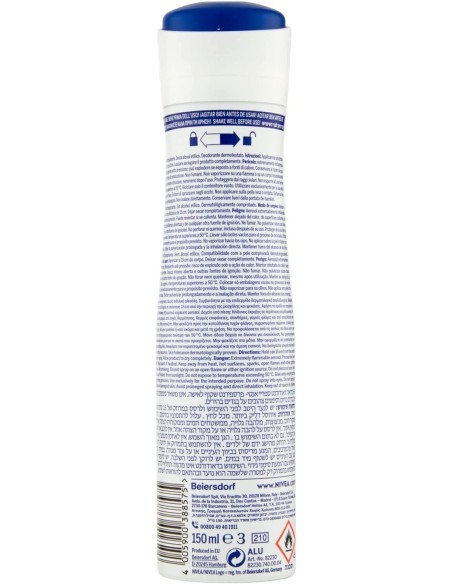 nivea deodorante spray - 150ml - black & white invisible fresh - non macchia: tuttocasashop.live: igiene e cura della persona