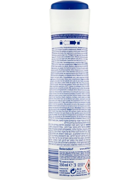 nivea deodorante spray - 150ml - black & white - ultimate impact: tuttocasashop.live: igiene e cura della persona