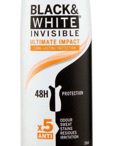 nivea deodorante spray - 150ml - black & white - ultimate impact: tuttocasashop.live: igiene e cura della persona