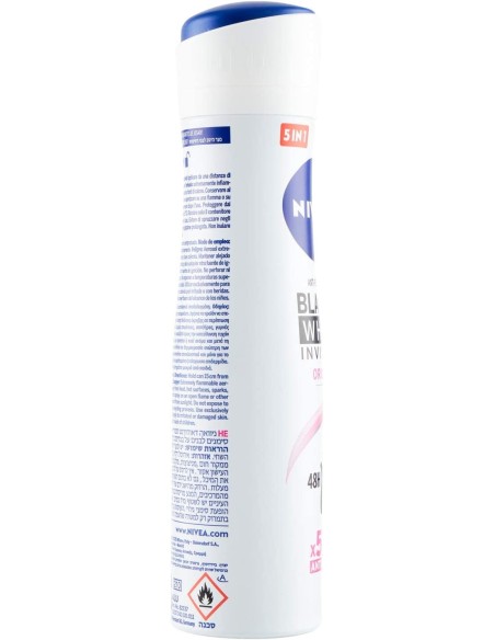 nivea deodorante spray - 150ml - black & white - original - non macchia: tuttocasashop.live: igiene e cura della persona