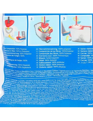 vileda turbo smart ricambio mop microfibra lavapavimenti sistema rotante: tuttocasashop.live: pulizia e cura della casa