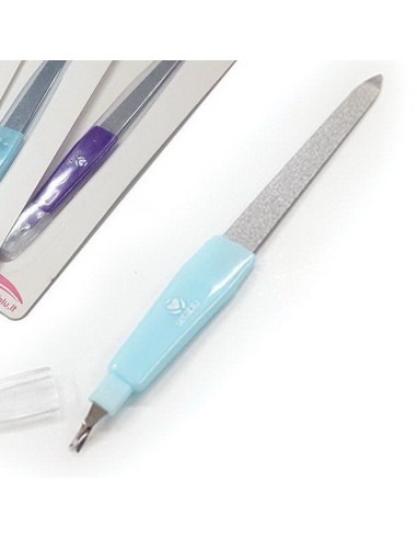 setablu lima per unghie in metallo con leva cuticole - colori assortiti: tuttocasashop.live: igiene e cura della persona