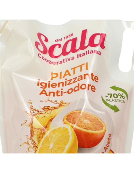 scala detersivo liquido per piatti a mano - ecoricarica da 2 litri - agrumi: tuttocasashop.live: pulizia e cura della casa