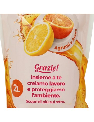 scala detersivo liquido per piatti a mano - ecoricarica da 2 litri - agrumi: tuttocasashop.live: pulizia e cura della casa