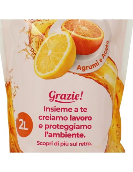 scala detersivo liquido per piatti a mano - ecoricarica da 2 litri - agrumi: tuttocasashop.live: pulizia e cura della casa