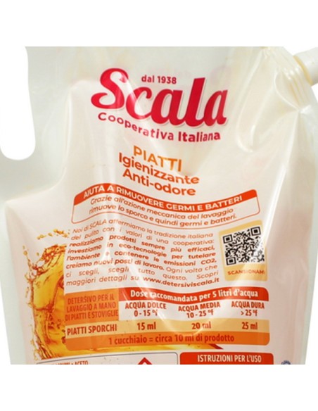 scala detersivo liquido per piatti a mano - ecoricarica da 2 litri - agrumi: tuttocasashop.live: pulizia e cura della casa