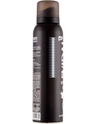 vidal deodorante spray - 150ml - for men invisible 48h 0% alcool no macchie: tuttocasashop.live: igiene e cura della persona