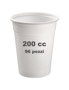 very well 96 bicchieri monouso in plastica pp - 200cc - bianchi: tuttocasashop.live: carta & monouso