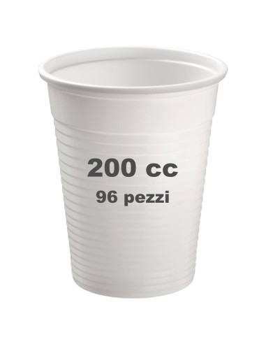 very well 96 bicchieri monouso in plastica pp - 200cc - bianchi: tuttocasashop.live: carta & monouso