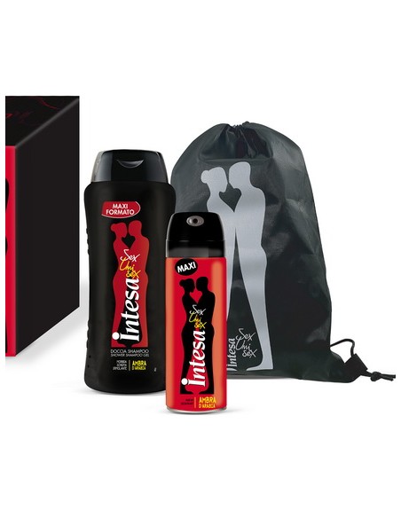 intesa sex unisex confezione: docciashampoo 300ml + deo spray 150ml + sacca: tuttocasashop.live: igiene e cura della persona