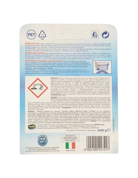 forzablu acqua blu wc - 2 pastiglie - deterge - anticalcare - lunga durata: tuttocasashop.live: pulizia e cura della casa