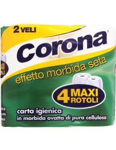 corona carta igienica doppio velo - 4 maxi rotoli: tuttocasashop.live: carta & monouso