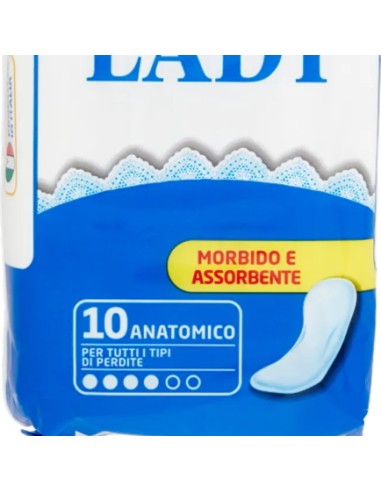 lines lady assorbenti ingienici anatomici - 10 pezzi: tuttocasashop.live: igiene e cura della persona