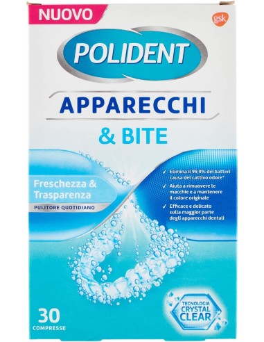 polident 30 compresse effervescenti - per la pulizia di apparecchi & bite: tuttocasashop.live: igiene e cura della persona