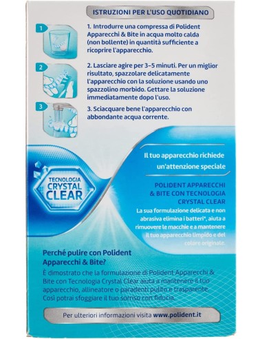 polident 30 compresse effervescenti - per la pulizia di apparecchi & bite: tuttocasashop.live: igiene e cura della persona