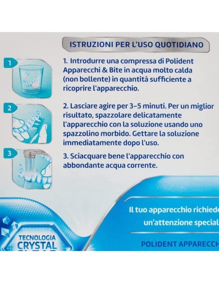 polident 30 compresse effervescenti - per la pulizia di apparecchi & bite: tuttocasashop.live: igiene e cura della persona