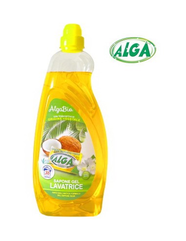 alga bio detersivo lavatrice gel - 36 lavaggi 1950ml - di origine vegetale: tuttocasashop.live: prodotti per bucato e tessuti