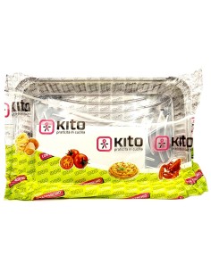kito 2 vaschette in alluminio con coperchio - 6 porzioni 31x21x5cm: tuttocasashop.live: carta & monouso