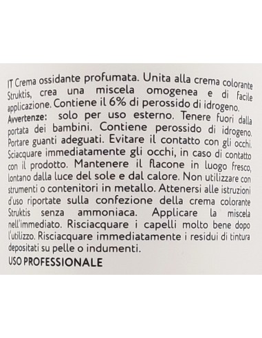 struktis attivatore in crema - ossigeno 20 volumi - ossidante per tintura: tuttocasashop.live: igiene e cura della persona
